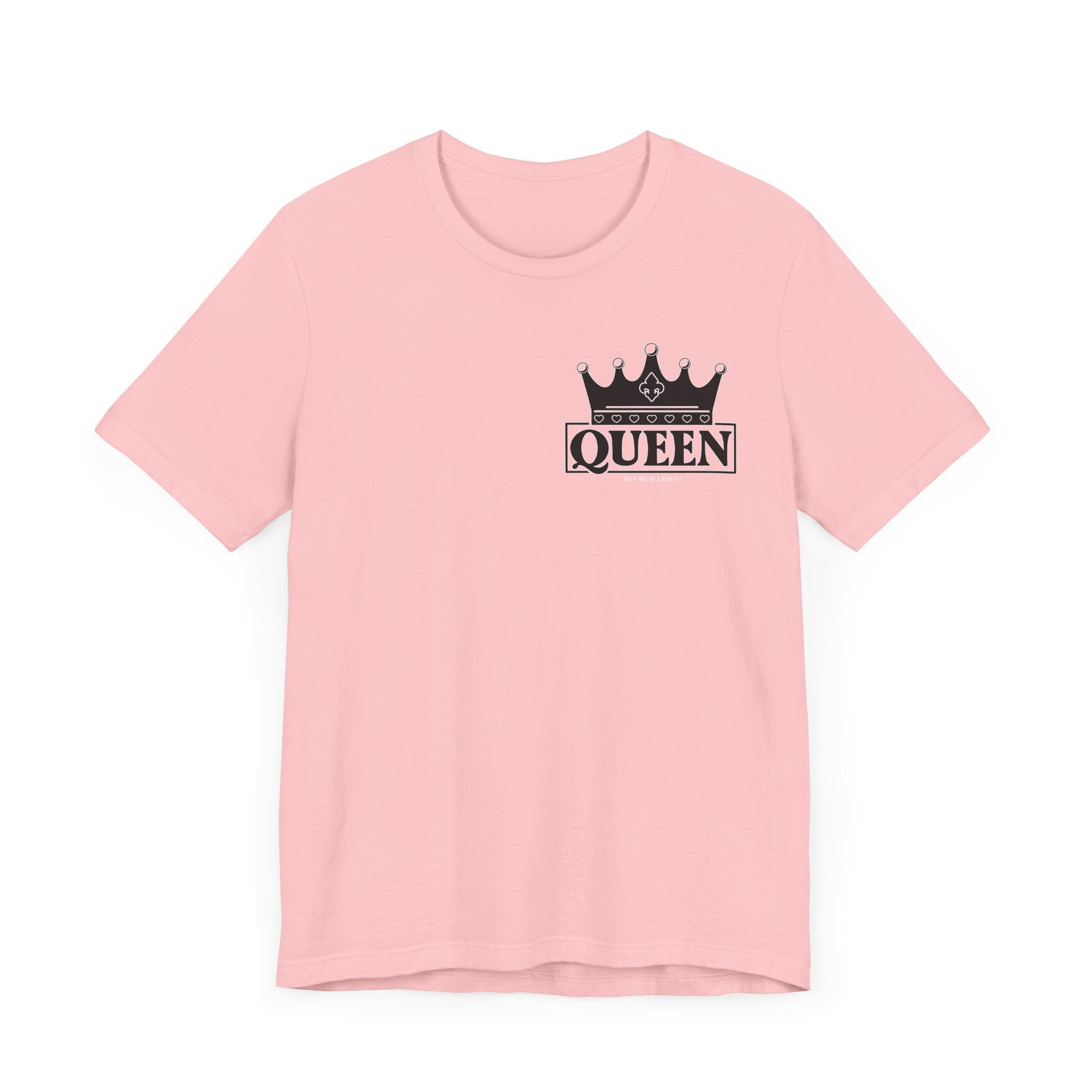 Queen with her King Valentine Casual Soft Unisex Jersey Crew Neck Short Sleeve Tee